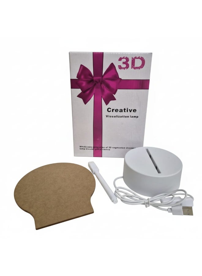 ثري دي لوحة رسائل ليلية إبداعية من الأكريليك بتقنية LED مع قلم | مصباح كتابة قابل لإعادة الكتابة يعمل بمنفذ USB بإضاءة دافئة ناعمة، مثالي كهدية في أعياد الميلاد وعيد الحب والعطلات - Image 5